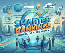 Generative AI SEO Agency dashboard showing keyword growth and content automation