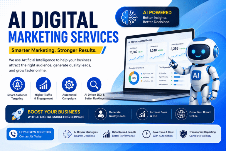 AI Digital Marketing Services helping businesses improve online visibility and customer engagement